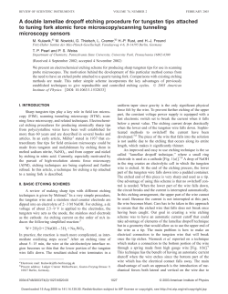 A double lamellae dropoff etching procedure for tungsten tips