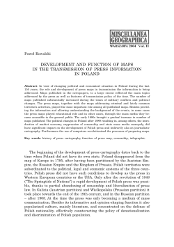 development and function of maps in the transmission of press