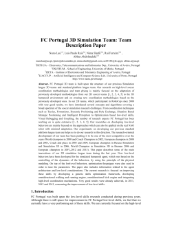 FC Portugal 3D Simulation Team: Team Description Paper