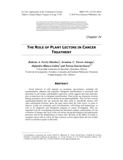 THE ROLE OF PLANT LECTINS IN CANCER TREATMENT