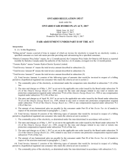ONTARIO FAIR HYDRO PLAN ACT, 2017 - O. Reg. 195