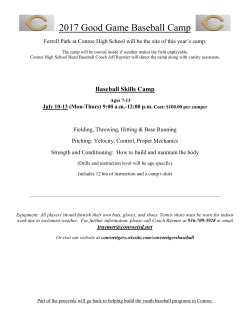 2017 Good Game Baseball Camp