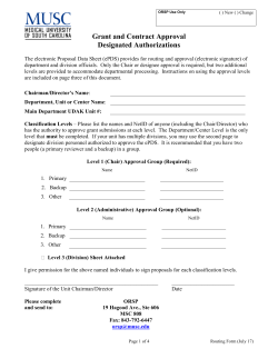 Proposal Routing Instructions and Examples