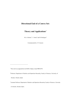 Directional End of a Convex Set: Theory and Applications1