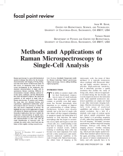 Methods and Applications of Raman Microspectroscopy to Single