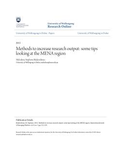 Methods to increase research output: some tips