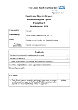 Equality Act 2010 &ndash; Publishing of Equality Information