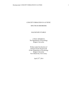 concept formation in autistic - RuCCS
