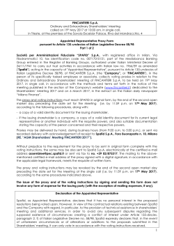 Appointed representative proxy form