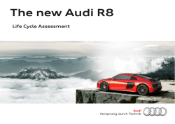 Life Cycle Assessment Audi R8