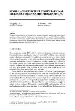 stable and efficient computational methods for dynamic programming