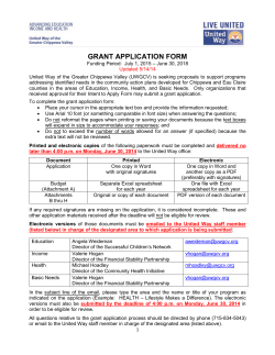 Grant Application Form - United Way of the Greater Chippewa Valley