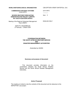 SWFDP - RAI Maputo 2007