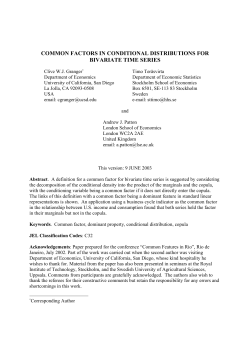 common factors in conditional distributions for bivariate time