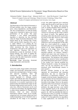 Hybrid Swarm Optimization for Document Image