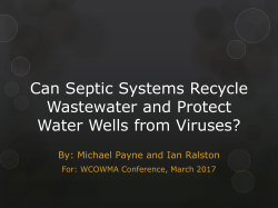 Septic Systems for Cost Effective Water Recycling - wcowma-bc