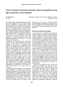 Carbon isotope fractionation between calcite and graphite during