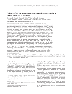 Influence of soil texture on carbon dynamics and storage