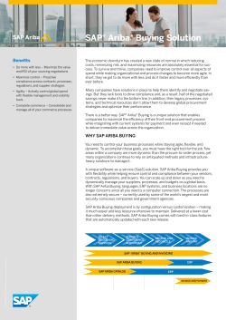 SAP® Ariba® Buying Solution