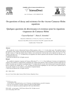 On questions of decay and existence for the viscous