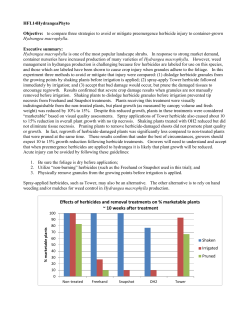 Effects of herbicides and removal treatments on % marketable plants