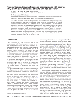 Time-multiplexed, inductively coupled plasma process with separate