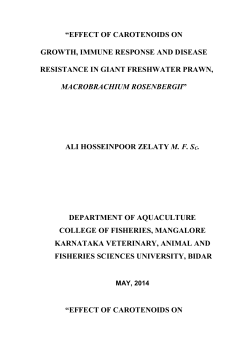 2.7.3 Normal carotenoids sources used in aquculture