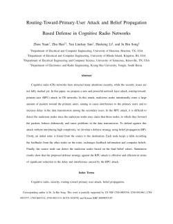 Routing-Toward-Primary-User Attack and Belief Propagation Based