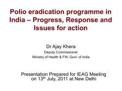 Polio eradication programme in India