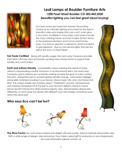 Leaf Lamps at Boulder Furniture Arts