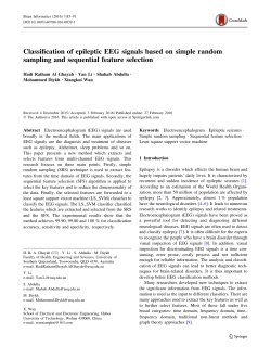 Classification of epileptic EEG signals based on simple random