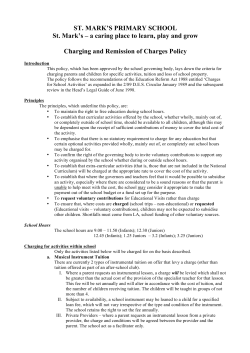 ST. MARK`S PRIMARY SCHOOL St. Mark`s &ndash; a caring place to learn