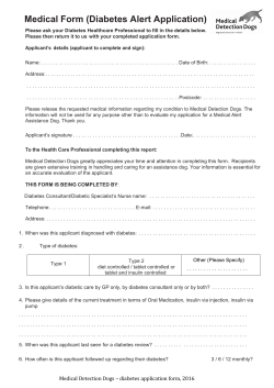 Medical Form (Diabetes Alert Application)