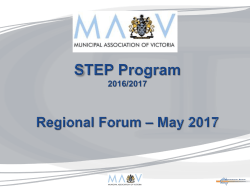 STEP Program 2016/2017 Regional Forum