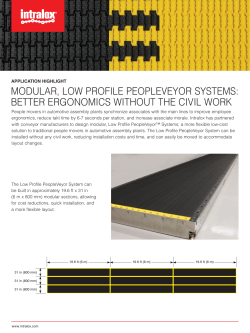 modular, low profile peopleveyor systems: better ergonomics without