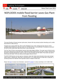 NOFLOODS mobile flood barrier saves Gas Plant from