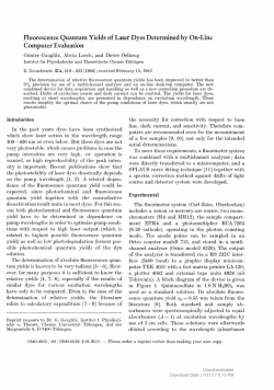 Fluorescence Quantum Yields of Laser Dyes