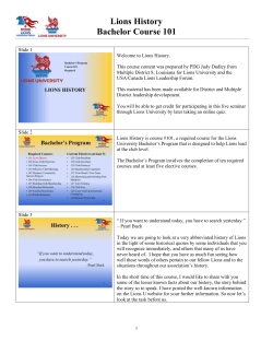 Notes - Lions University
