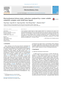 Electrochemical-driven water reduction