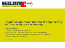 Cognitive approach for social engineering