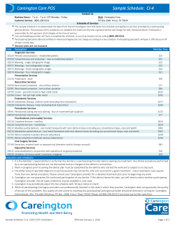 Sample Schedule: CI-4 Careington Care POS