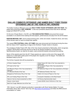 Dallas Cowboys Offensive Line Named Built Ford Tough Offensive