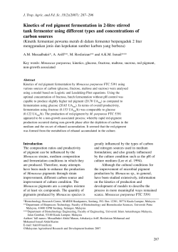 Kinetics of red pigment fermentation in 2