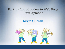 COM414 HTML lecture