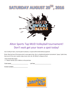 Alton Sports Tap MUD Volleyball tournament! Don`t wait get your