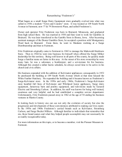 Remembering “Fredstrom`s” What began as a small Surge Dairy