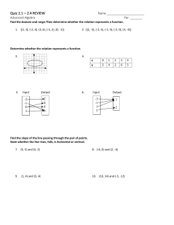 2.1-2.4 Quiz Review