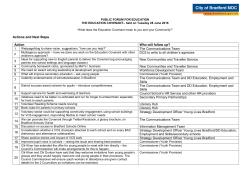 action and next steps