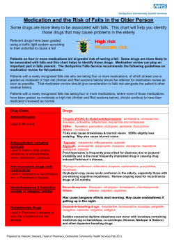 Falls Traffic Light Chart