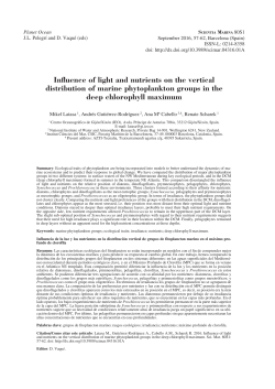 Influence of light and nutrients on the vertical distribution of marine
